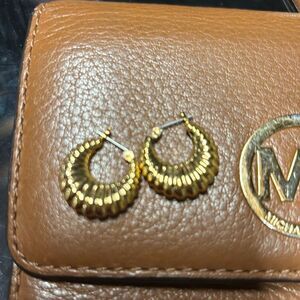 Gold plated hoops